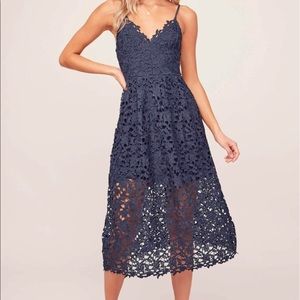ASTR the Label Lace A Line Midi Dress